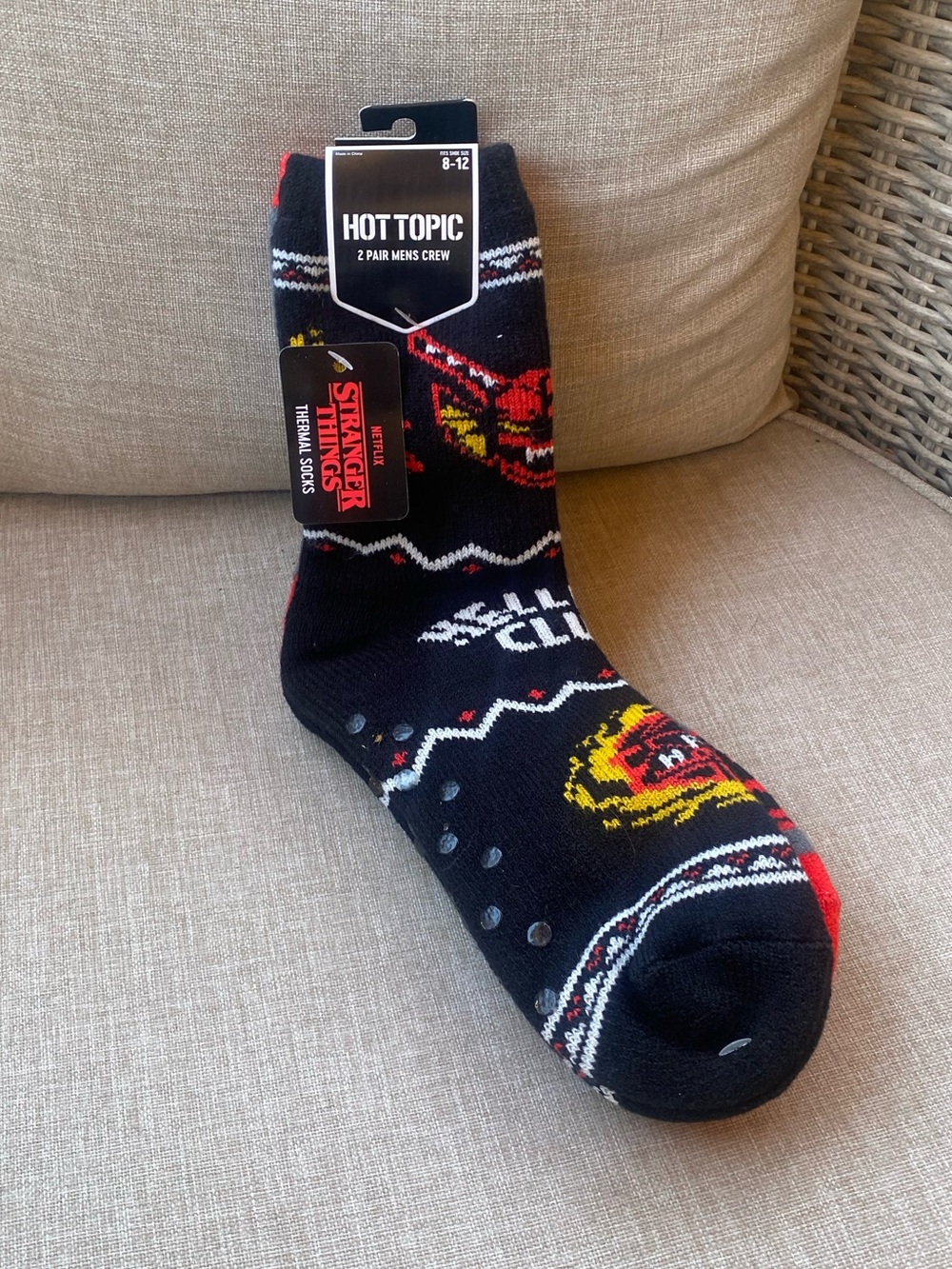 Stranger Things Hellfire Club Cozy Slipper Socks
